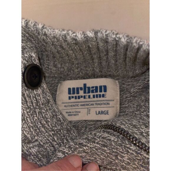 Urban Pipeline Size Large Mens Cotton Acrylic Knit Sweater 3 Button Coll…‎ - Picture 2 of 7